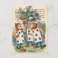 Vintage Alice im Wunderland Postkarte