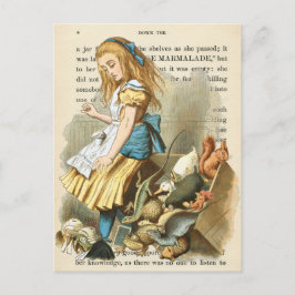 Vintage Alice im Wunderland Postkarte