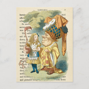 Vintage Alice im Wunderland Postkarte