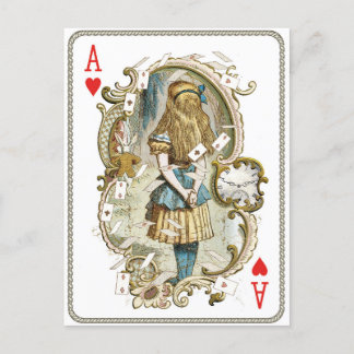 Vintage Alice im Wunderland Postkarte