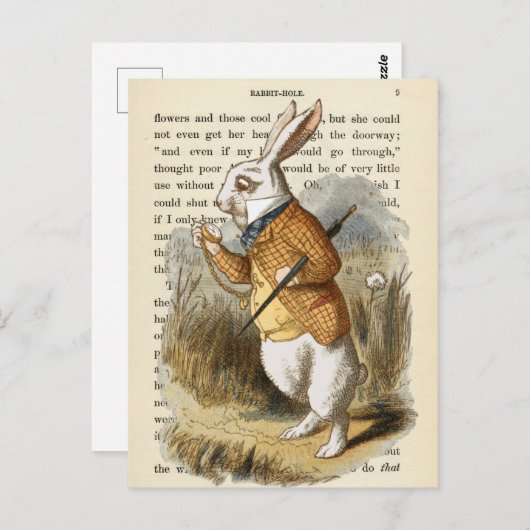 Vintage Alice im Wunderland Postkarte (Vorne/Hinten)