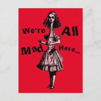 Vintage Alice im Wunderland Postkarte