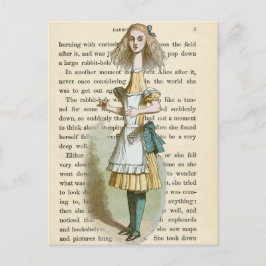 Vintage Alice im Wunderland Postkarte