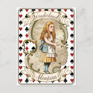 Vintage Alice im Wunderland Postkarte