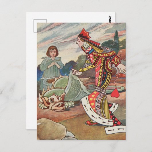 Vintage Alice im Wunderland Postkarte (Vorne/Hinten)