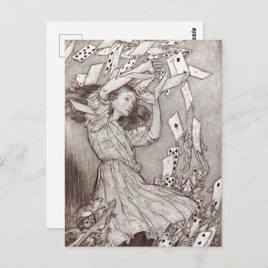 Vintage Alice im Wunderland Postkarte (Vorne/Hinten)