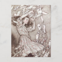 Vintage Alice im Wunderland Postkarte