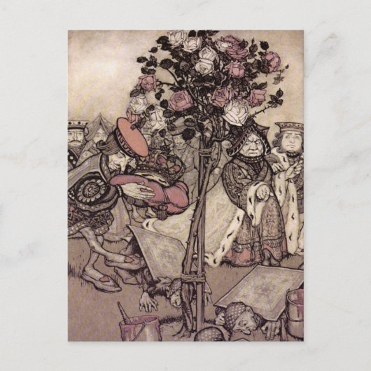 Vintage Alice im Wunderland Postkarte (Vorderseite)