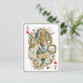 Vintage-Alice-im-Wunderland-Postkarte Postkarte (Stehend Vorderseite)