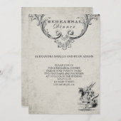 Vintage Alice im Wunderland Probe Abendessen Einladung (Vorne/Hinten)