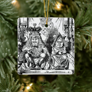 Vintage Alice im Wunderland, Prozess der Herzkönig Keramikornament