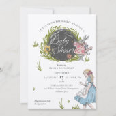 Vintage Alice im Wunderland | Runter Einladung (Vorderseite)