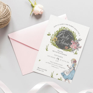 Vintage Alice im Wunderland Runter Einladung