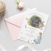 Vintage Alice im Wunderland | Runter Einladung