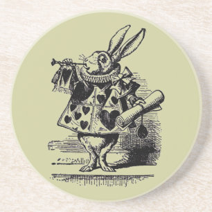 Vintage Alice im Wunderland Sandstein Untersetzer