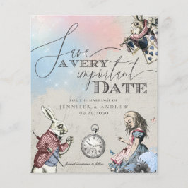 Vintage Alice im Wunderland Save the Date