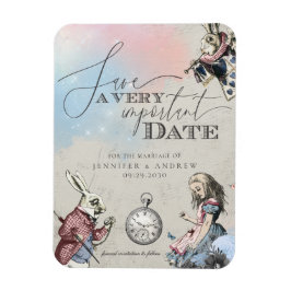 Vintage Alice im Wunderland Save the Date Magnet