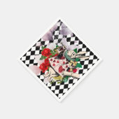 Vintage Alice im Wunderland Serviette (Ecke)