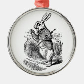 Vintage Alice im Wunderland Silbernes Ornament (Vorne)