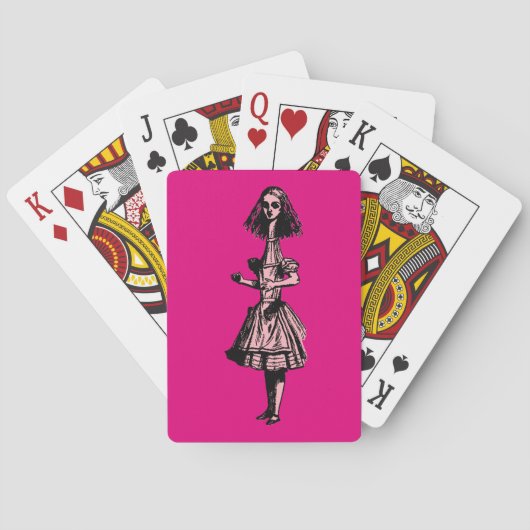 Vintage Alice im Wunderland Spielkarten (Rückseite)