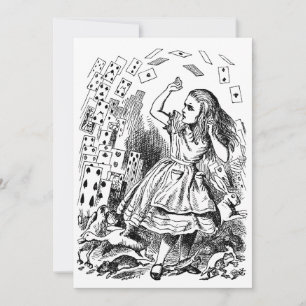 Vintage-Alice im Wunderland, Spielkarten fliegen