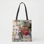 Vintage Alice im Wunderland Tasche (Vorderseite)