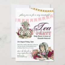Vintage Alice im Wunderland Tee Party Benutzerdefi