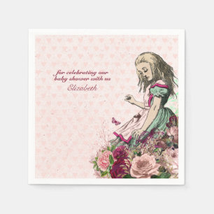 Vintage Alice im Wunderland Tee Party Benutzerdefi Serviette