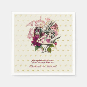 Vintage Alice im Wunderland Tee Party Benutzerdefi Serviette