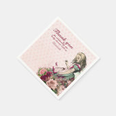 Vintage Alice im Wunderland Tee Party Benutzerdefi Serviette (Ecke)