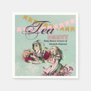 Vintage Alice im Wunderland Tee Party Benutzerdefi Serviette