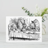 Vintage Alice im Wunderland Tee Party Einladung (Stehend Vorderseite)