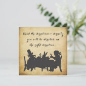 Vintage Alice im Wunderland Tee Party Geburtstag Einladung (Stehend Vorderseite)