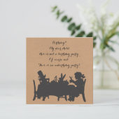 Vintage Alice im Wunderland Tee Party Geburtstag Einladung (Stehend Vorderseite)