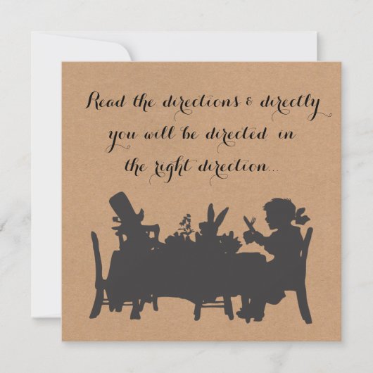 Vintage Alice im Wunderland Tee Party Geburtstag Einladung (Vorderseite)