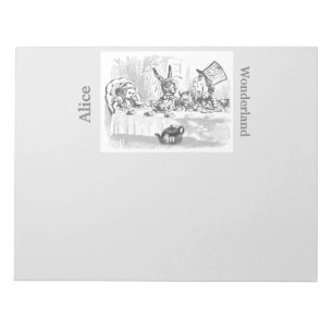 Vintage Alice im Wunderland Tee Party Notepad Notizblock