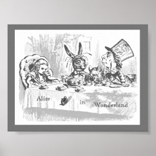 Vintage Alice im Wunderland Tee Party Poster