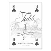 Vintage Alice im Wunderland Tee Party Spielkarte Tischnummer (Vorderseite)