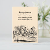 Vintage Alice im Wunderland, Tee-Party-Szene Einladung (Stehend Vorderseite)