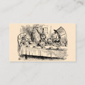 Vintage Alice im Wunderland, Tee-Party-Szene Visitenkarte (Rückseite)