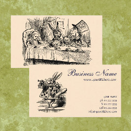 Vintage Alice im Wunderland, Tee-Party-Szene Visitenkarte