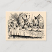 Vintage Alice im Wunderland, Tee-Party-Szene Visitenkarte (Rückseite)