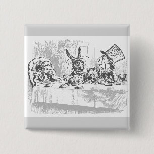 Vintage-Alice-im-Wunderland-Teeparty-Button-Pin Button