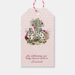 Vintage-Alice-im-Wunderland-Teeparty-individuelle- Geschenkanhänger
