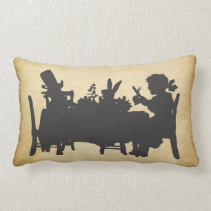 Vintage-Alice-im-Wunderland-Teeparty-Kissen Lendenkissen