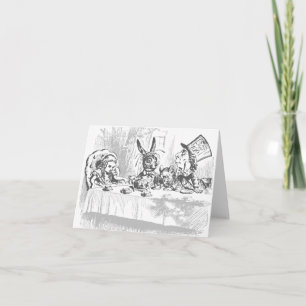 Vintage-Alice-im-Wunderland-Teeparty-Notizkarten Karte