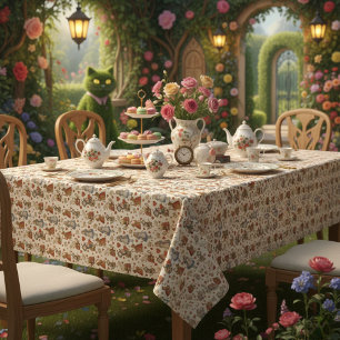 Vintage Alice im Wunderland Tischdecke