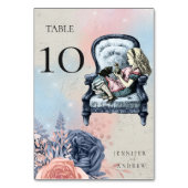 Vintage Alice im Wunderland Tischnummer (Rückseite)