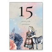 Vintage Alice im Wunderland Tischnummer (Rückseite)