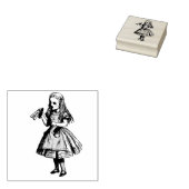 Vintage Alice im Wunderland trinken Gummistempel (Stempel)